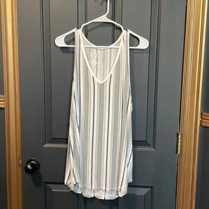 Black and white striped tank